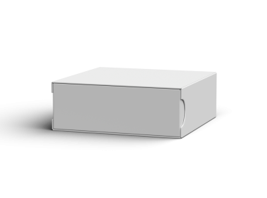 Şeffaf bir arkaplan üzerinde kare kaydırma çekmece kutusu oluşturma