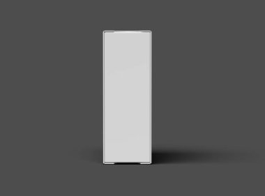 Koyu arkaplan üzerinde geniş dikdörtgen bir kaydırak çekmece kutusunun oluşturulmuş resmi 