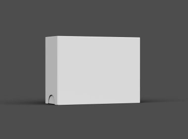 Koyu arkaplan üzerinde geniş dikdörtgen bir kaydırak çekmece kutusunun oluşturulmuş resmi 