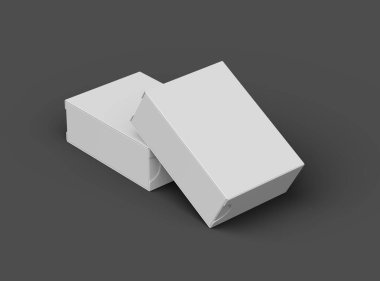 Koyu arkaplan üzerinde geniş dikdörtgen bir kaydırak çekmece kutusunun oluşturulmuş resmi 