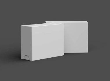 Koyu arkaplan üzerinde geniş dikdörtgen bir kaydırak çekmece kutusunun oluşturulmuş resmi 