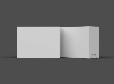 Koyu arkaplan üzerinde geniş dikdörtgen bir kaydırak çekmece kutusunun oluşturulmuş resmi 