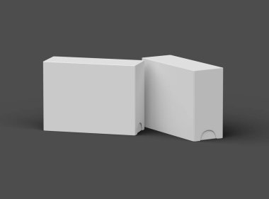 Koyu arkaplan üzerinde geniş dikdörtgen bir kaydırak çekmece kutusunun oluşturulmuş resmi 