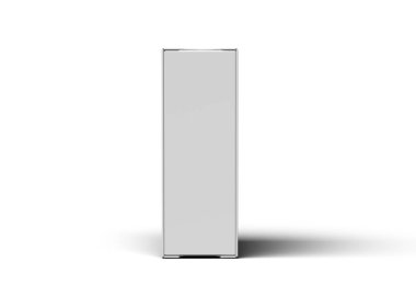 Açık arkaplan üzerinde geniş dikdörtgen bir kaydırak çekmece kutusunun oluşturulmuş resmi