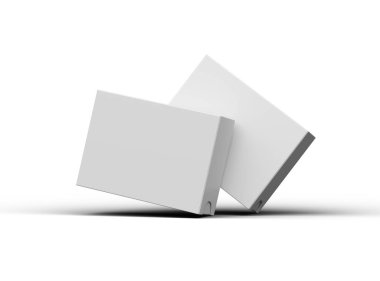 Açık arkaplan üzerinde geniş dikdörtgen bir kaydırak çekmece kutusunun oluşturulmuş resmi 