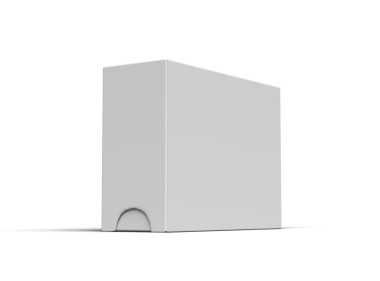 Şeffaf bir arkaplan üzerinde geniş dikdörtgen kayan çekmece kutusunun oluşturulmuş resmi