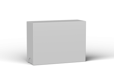 Şeffaf bir arkaplan üzerinde geniş dikdörtgen kayan çekmece kutusunun oluşturulmuş resmi