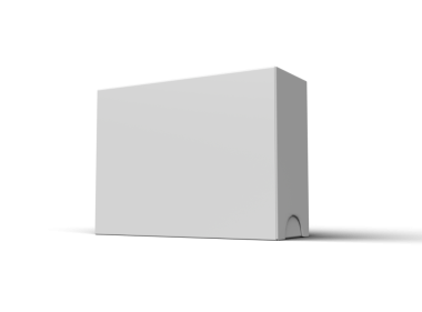 Şeffaf bir arkaplan üzerinde geniş dikdörtgen kayan çekmece kutusunun oluşturulmuş resmi