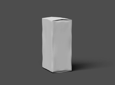 Koyu arkaplanda beyaz dikdörtgen şeklinde bir kutunun oluşturulmuş görüntüsü