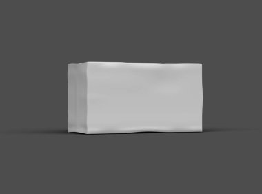 Koyu arkaplanda beyaz dikdörtgen şeklinde bir kutunun oluşturulmuş görüntüsü