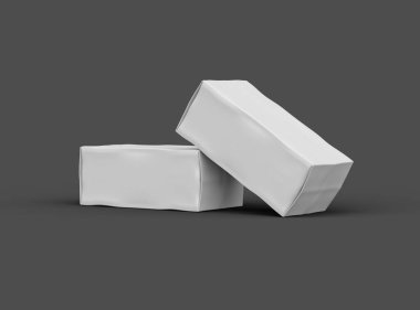 Koyu arkaplanda beyaz dikdörtgen şeklinde bir kutunun oluşturulmuş görüntüsü