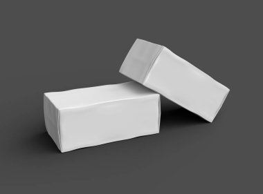 Koyu arkaplanda beyaz dikdörtgen şeklinde bir kutunun oluşturulmuş görüntüsü