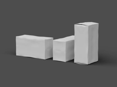 Koyu arkaplanda beyaz dikdörtgen şeklinde bir kutunun oluşturulmuş görüntüsü