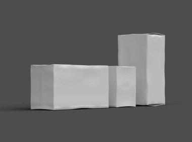 Koyu arkaplanda beyaz dikdörtgen şeklinde bir kutunun oluşturulmuş görüntüsü