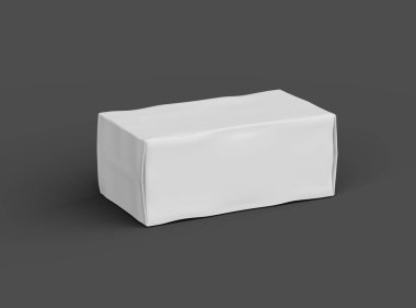 Koyu arkaplanda beyaz dikdörtgen şeklinde bir kutunun oluşturulmuş görüntüsü