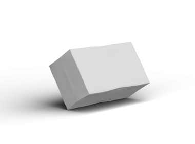 Şeffaf bir arkaplan üzerinde beyaz dikdörtgen çizilmiş bir kutunun resmi