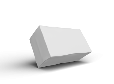 Şeffaf bir arkaplan üzerinde beyaz dikdörtgen çizilmiş bir kutunun resmi