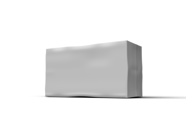 Şeffaf bir arkaplan üzerinde beyaz dikdörtgen çizilmiş bir kutunun resmi