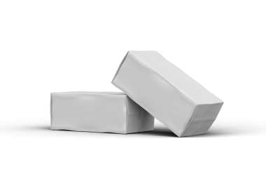 Şeffaf bir arkaplan üzerinde beyaz dikdörtgen çizilmiş bir kutunun resmi