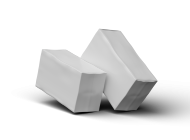 Şeffaf bir arkaplan üzerinde beyaz dikdörtgen çizilmiş bir kutunun resmi