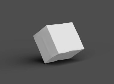 Koyu arkaplanda küçük beyaz dikdörtgen şeklinde bir kutunun oluşturulmuş görüntüsü 