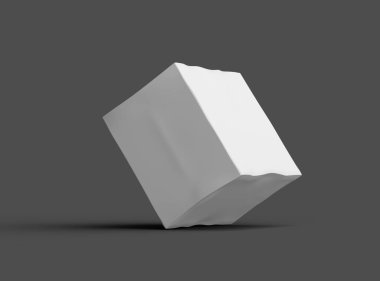 Koyu arkaplanda küçük beyaz dikdörtgen şeklinde bir kutunun oluşturulmuş görüntüsü 