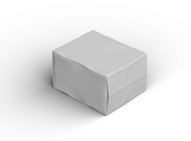 Şeffaf bir arkaplan üzerinde küçük beyaz bir dikdörtgen çizilmiş kutu resmi