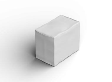 Şeffaf bir arkaplan üzerinde küçük beyaz bir dikdörtgen çizilmiş kutu resmi