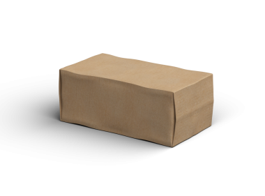 Şeffaf arkaplanı göçüklü dikdörtgen karton kutunun oluşturulmuş resmi