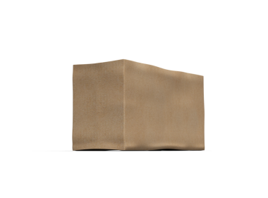 Şeffaf arkaplanı göçüklü dikdörtgen karton kutunun oluşturulmuş resmi