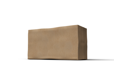 Şeffaf arkaplanı göçüklü dikdörtgen karton kutunun oluşturulmuş resmi