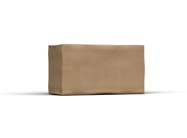 Şeffaf arkaplanı göçüklü dikdörtgen karton kutunun oluşturulmuş resmi