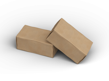 Şeffaf arkaplanı göçüklü dikdörtgen karton kutunun oluşturulmuş resmi