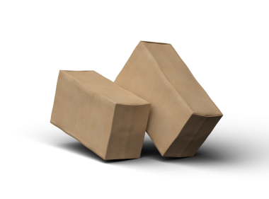 Şeffaf arkaplanı göçüklü dikdörtgen karton kutunun oluşturulmuş resmi