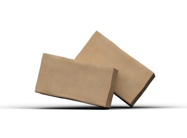 Şeffaf arkaplanı göçüklü dikdörtgen karton kutunun oluşturulmuş resmi