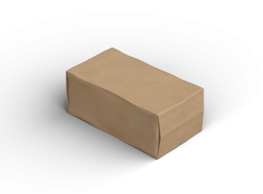 Şeffaf arkaplanı göçüklü dikdörtgen karton kutunun oluşturulmuş resmi