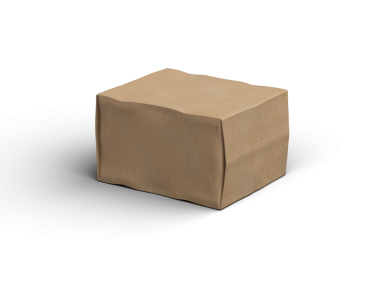 Şeffaf arkaplanı göçüklü dikdörtgen karton kutunun oluşturulmuş resmi