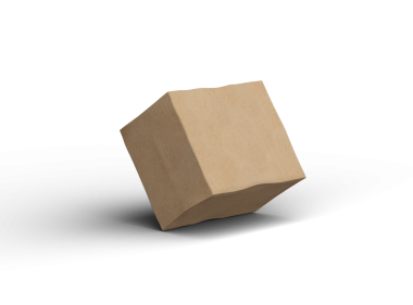 Şeffaf arkaplanı göçüklü dikdörtgen karton kutunun oluşturulmuş resmi