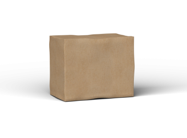 Şeffaf arkaplanı göçüklü dikdörtgen karton kutunun oluşturulmuş resmi