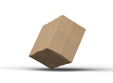 Şeffaf arkaplanı göçüklü dikdörtgen karton kutunun oluşturulmuş resmi