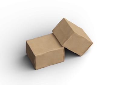 Şeffaf arkaplanı göçüklü dikdörtgen karton kutunun oluşturulmuş resmi