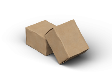 Şeffaf arkaplanı göçüklü dikdörtgen karton kutunun oluşturulmuş resmi