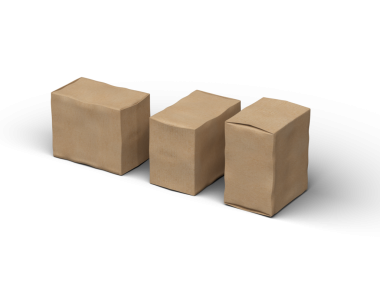 Şeffaf arkaplanı göçüklü dikdörtgen karton kutunun oluşturulmuş resmi