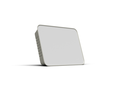 Şeffaf bir arkaplanda izole edilmiş büyük dikdörtgen yiyecek folyo tepsisinin 3D görüntüsü