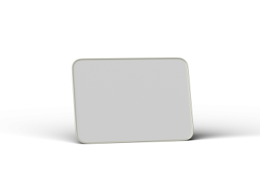 Şeffaf bir arkaplanda izole edilmiş büyük dikdörtgen yiyecek folyo tepsisinin 3D görüntüsü