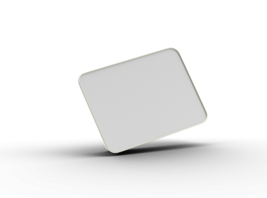 Şeffaf bir arkaplanda izole edilmiş büyük dikdörtgen yiyecek folyo tepsisinin 3D görüntüsü