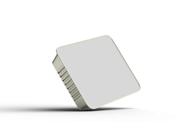 Şeffaf bir arkaplanda izole edilmiş büyük dikdörtgen yiyecek folyo tepsisinin 3D görüntüsü