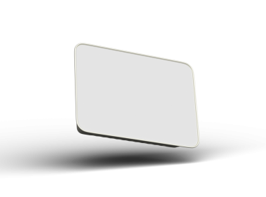 Şeffaf bir arkaplanda izole edilmiş büyük dikdörtgen yiyecek folyo tepsisinin 3D görüntüsü