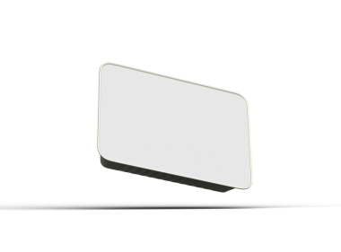 Şeffaf bir arkaplanda izole edilmiş büyük dikdörtgen yiyecek folyo tepsisinin 3D görüntüsü