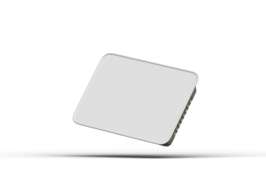 Şeffaf bir arkaplanda izole edilmiş büyük dikdörtgen yiyecek folyo tepsisinin 3D görüntüsü